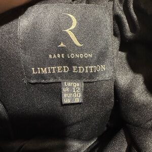 Rare London Black Satin Limited Edition Dress